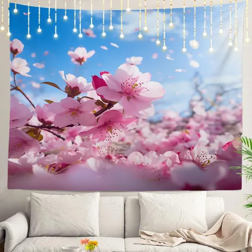 Vista 25 de Shrahala Modern Abstract Artwork Wall Tapestry, Orange Black Beige Wall Hanging Large Tapestry Decoration Polyester Fiber White Hem Around for Dorm