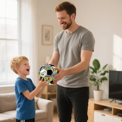 Vista 5 de Balón de fútbol personalizado con foto, pelota de fútbol personalizada con nombre, regalos de fútbol para hijo, hija, novio, aficionado al fútbol