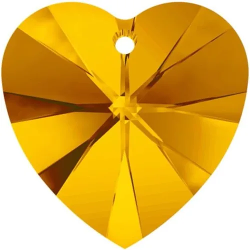 Vista 18 de 20 cuentas colgantes de cristal de corazón de amor de San Valentín de 0.394 pulgadas (0.394 in), cuentas sueltas de diamantes de abril transparentes