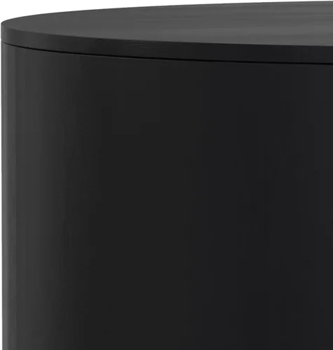 Vista 8 de SIMPLIHOME Millbury - Mesa de centro con tambor de madera maciza de mango Negro