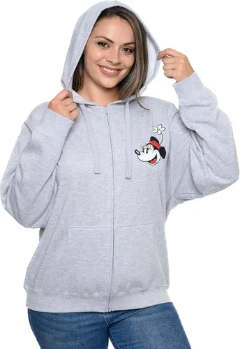Vista 6 de Disney Sudadera con capucha para mujer con estampado de Mickey y Minnie Mouse y cremallera