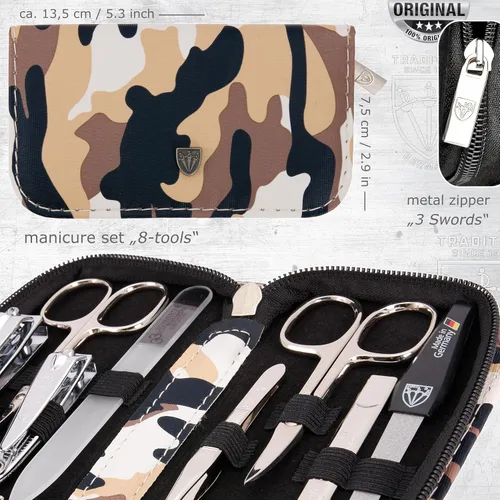 Vista 5 de 3 Swords Germany – Juego de 8 piezas para manicura y pedicura profesional para el cuidado de las uñas de los dedos y los dedos del pie tijeras