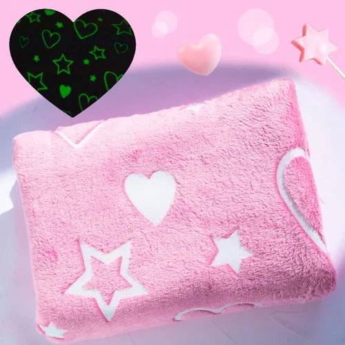 Vista 9 de El mejor regalo que brilla en la oscuridad, lindas mantas de gato con bolsa de almacenamiento, manta para niños, mantas suaves para niñas y niños