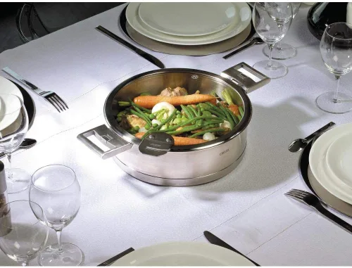 Vista 7 de Cristel Strate - Juego de utensilios de cocina de acero inoxidable 18/10 de 7 piezas con asas extraíbles