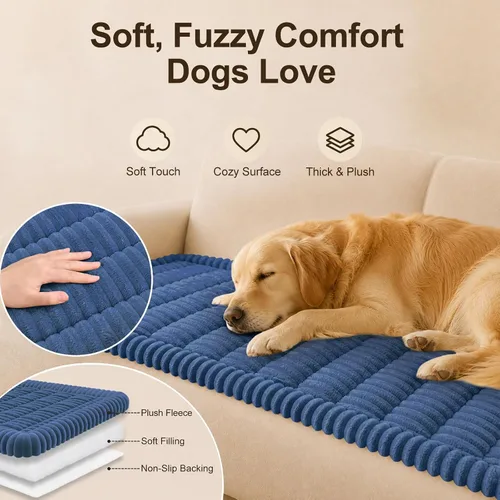 Vista 19 de decorUhome Funda de sofá para perros, funda antideslizante y mullida para sofá, para asiento, respaldo y reposabrazos, protector de sofá suave