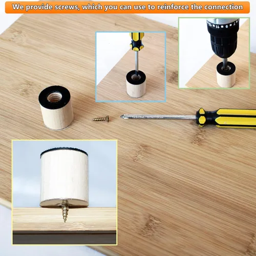 Vista 8 de Tabla de cortar patas ajustables, patas ajustables de madera para tabla de cortar de encimera, kit para elevar y antideslizante tus tablas de cortar