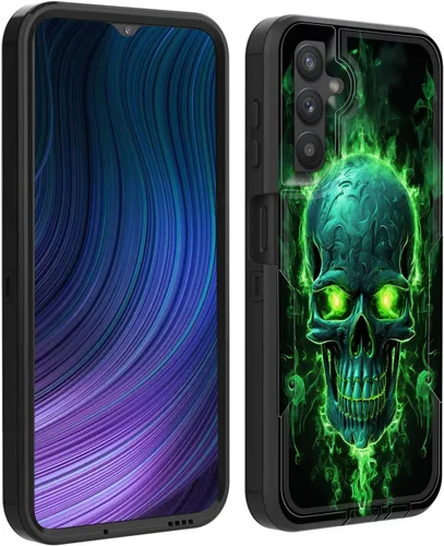 Vista 33 de Funda para Galaxy S23 5G, híbrida de doble capa (tapa a prueba de polvo integrada) (soporte magnético para automóvil) a prueba de golpes, protección