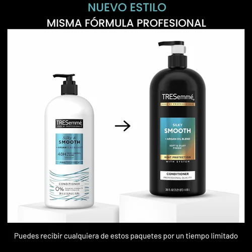Vista 2 de TRESemmé Acondicionador Suave y Sedoso con Bomba, 39 onzas
