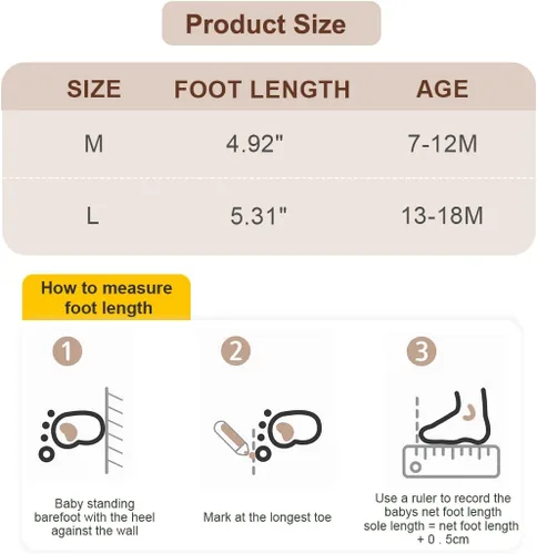 Vista 6 de Zapatos para caminar lindos del bebé, suela de goma suave antideslizante zapatillas de deporte de las niñas del bebé, zapatos de primera caminata