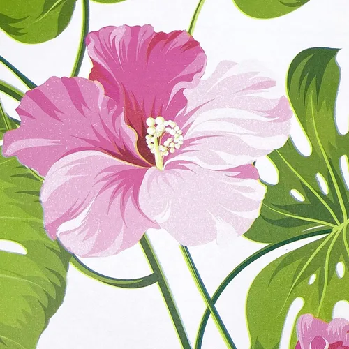 Vista 8 de SimpleLife4U Hawaii Flower Style Muebles Papel Autoadhesivo Estante Liner Maquillaje Joyería Gabinete Decoración 17.7 pulgadas Por 9.8 pies