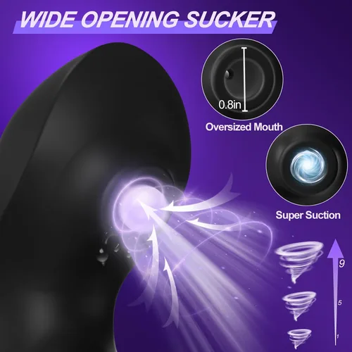 Vista 4 de Juguetes sexuales de succión con vibrador para adultos, vibradores de succión de rosa de doble estimulación con 9 modos de vibración y succión
