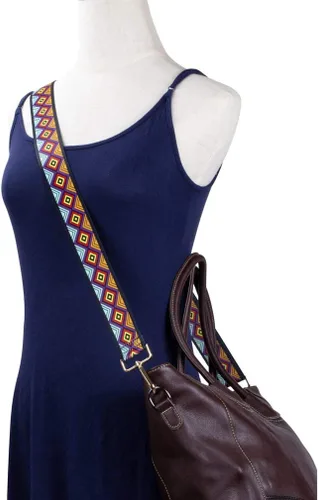 Vista 2 de ZANQANO - Correa de repuesto para bolsa bandolero, ajustable, estilo guitarra, multicolor