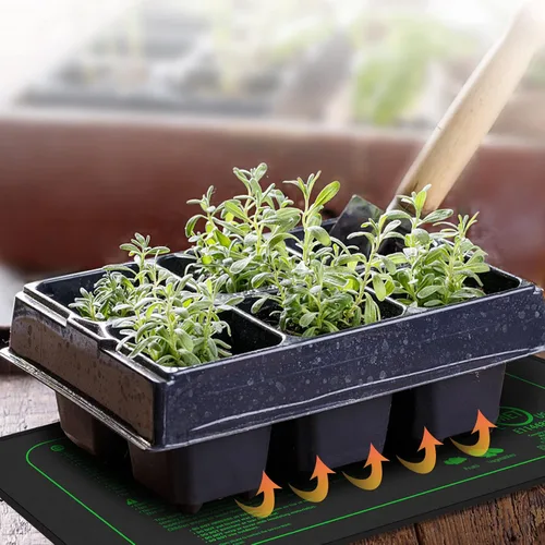 Vista 3 de GYTF Alfombrilla térmica para plántulas de 21W para germinación de semillas, almohadilla térmica impermeable de 10" x 20.75" para germinación
