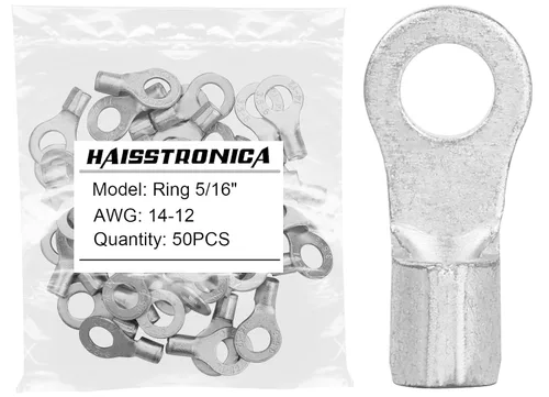 Vista 25 de haisstronica 30 terminales de horquilla de 1/4 "AWG 8 sin aislamiento