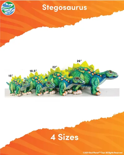 Vista 3 de Real Planet Lindo dinosaurio de peluche de 15 pulgadas, animal de peluche de dinosaurio, juguete de dinosaurio para bebé, animal de peluche