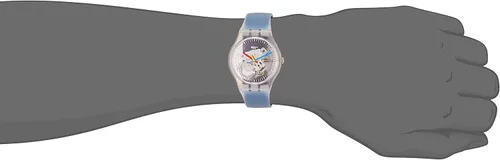 Vista 3 de Swatch Clearly Black Striped Quartz Unisex Watch SUOK157
