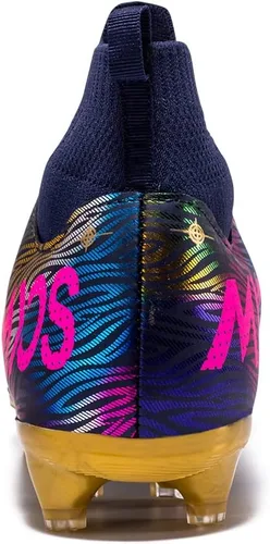 Vista 4 de JIEBUNIAO Botas de fútbol para hombre, tacos profesionales, zapatos de césped para mujer, tenis de entrenamiento de fútbol atlético para niños