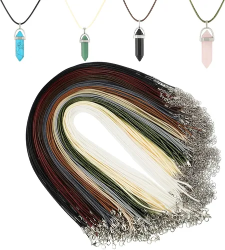 Vista 16 de Tudomro - 100 unidades de collar de cuero a granel para joyas, básico, 20 pulgadas