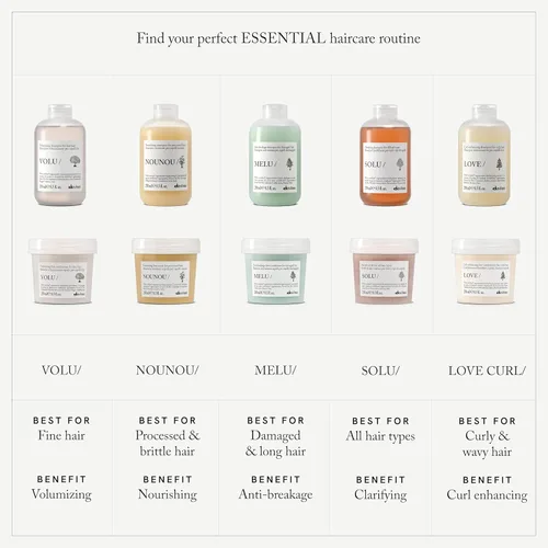 Vista 9 de Davines LOVE/Champú suavizante, limpiador suave antiencrespamiento para cabello encrespado, grueso o rebelde, promueve el alisado y el brillo