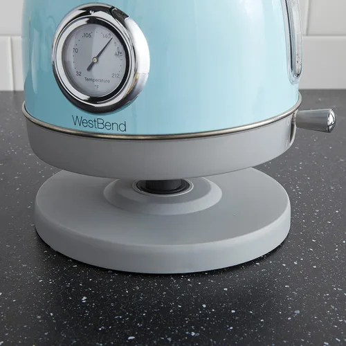 Vista 8 de West Bend Hervidor eléctrico de acero inoxidable de estilo retro de 1500 vatios con apagado automático y protección contra hervor, 1.7 litros