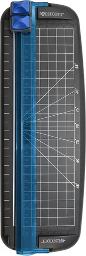 Vista 9 de Westcott 15804 Cortadora de papel personal multiusos, 12 pulgadas Azul/Negro