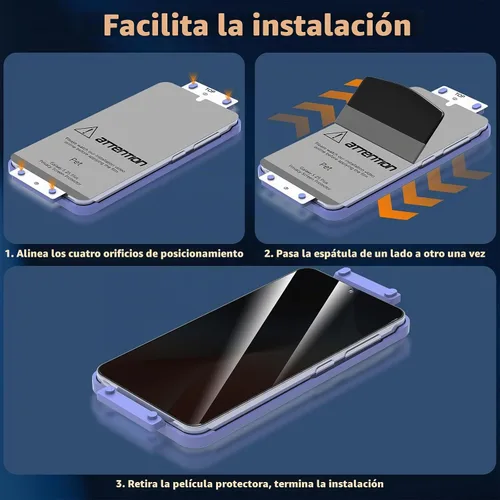 Vista 6 de YWXTW EZ Unlock - Protector de pantalla de privacidad para Samsung Galaxy S25 Plus, soporte de huellas dactilares ultrasónico 0.01S, no de vidrio