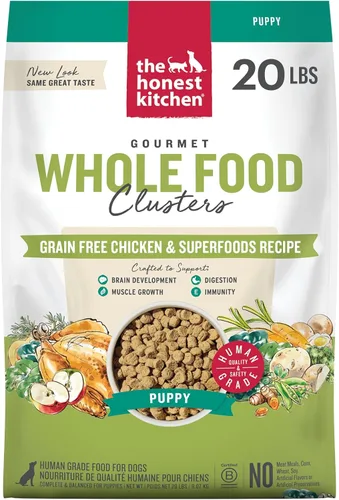 Vista 12 de The Honest Kitchen Whole Food Clusters - Alimento seco para perros sin granos para cachorros, bolsa de 1 libra (paquete de 2)