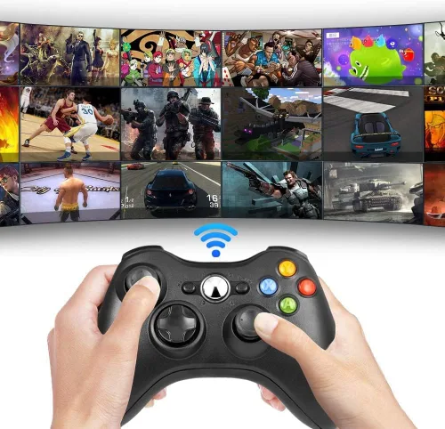 Vista 4 de YUDEG Xbox 360 Controlador inalámbrico Joystick Gampad para Xbox 360 PC Windows 7
