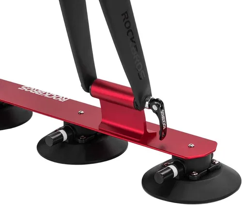Vista 5 de ROCKBROS Sucker - Soporte para bicicleta para techo de coche, ventosa, soporte de bicicleta de liberación rápida de aleación de aluminio para 1, 2