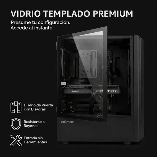 Vista 4 de Zalman FIT Basic ATX Mid-Tower - Funda para computadora de escritorio