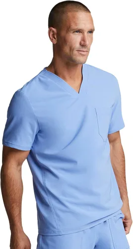 Vista 2 de Cherokee Camiseta quirúrgica con cuello en V para hombre ciel
