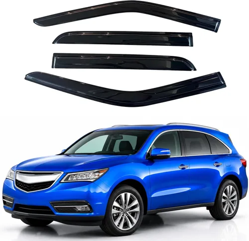 Vista 180 de IG - Visera para ventana para Ford Bronco y F150-F350 1980-1996, deflector lateral tipo cinta adhesiva, resistente, contra lluvia y viento