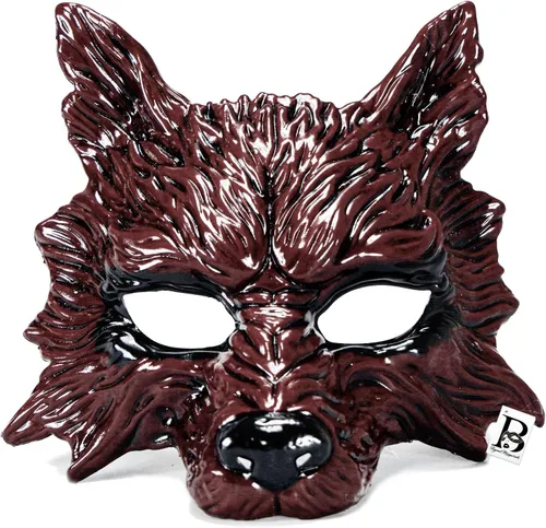 Vista 9 de Máscara de lobo de animales para mascarada, máscara de lobos, máscara de Halloween, cosplay, máscara de fiesta