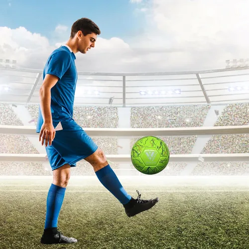 Vista 4 de Vizari Zodiac Balón de fútbol para entrenamiento al aire libre y juego divertido Pelota de fútbol al aire libre con vejiga de goma y cuero