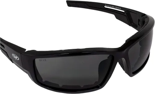 Vista 8 de Global Vision Sly - Gafas de sol acolchadas de espuma para motocicleta, montura negra Humo