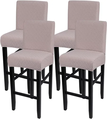 Vista 9 de SearchI Juego de 2 fundas para taburetes de bar, fundas de asiento de taburete elásticas y lavables, fundas para sillas de altura de mostrador