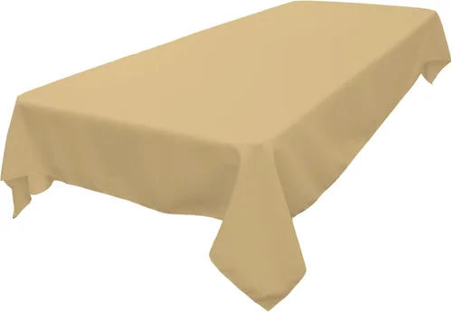 Vista 46 de LA Linen Mantel rectangular lavable de popelín de poliéster, resistente a las manchas y a las arrugas, cubierta de mesa 60x84, mantel de tela