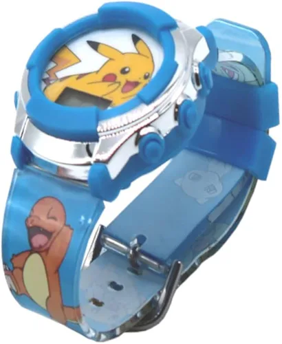 Vista 4 de Pokémon - Reloj de cuarzo para niños con correa de plástico azul 16 modelo POK4237AZ Azul Reloj de cuarzo