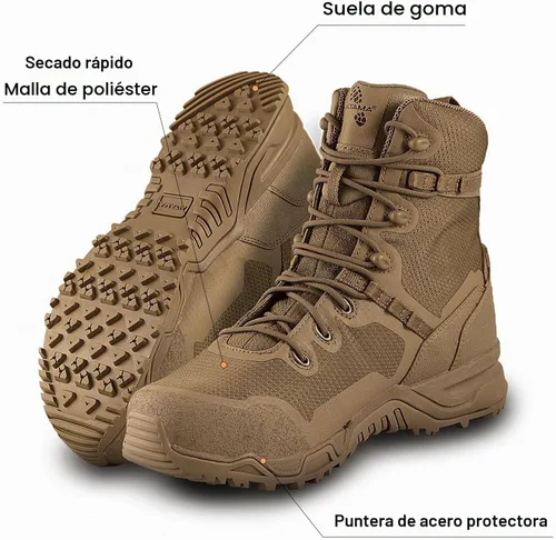 Vista 3 de Altama Raptor - Botas tácticas con puntera de seguridad de 8 pulgadas Coyote