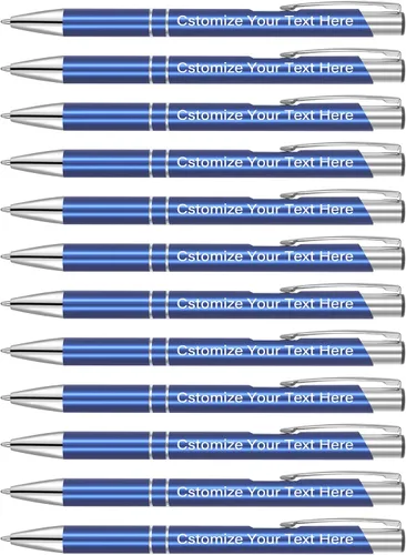 Vista 12 de Kingluu Hasta 500 bolígrafos personalizados, bolígrafos personalizados de tinta negra con tu nombre, logotipo, mensaje, texto, para oficina, Rojo