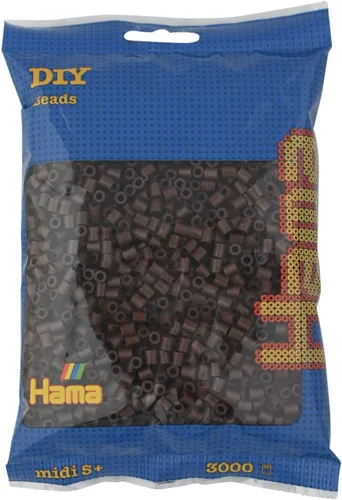 Vista 10 de Hama Perlen 201-49 Iron-On Beads Bag with Approx. 3000 Midi Craft Beads with Diameter 5 mm in Azure Blue, Creative Craft Fun for Young and Old