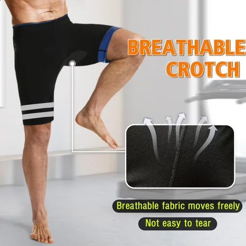 Vista 3 de Pantalones deportivos de sauna para hombre, pantalones de compresión, leggings atléticos, traje de sauna para entrenamiento