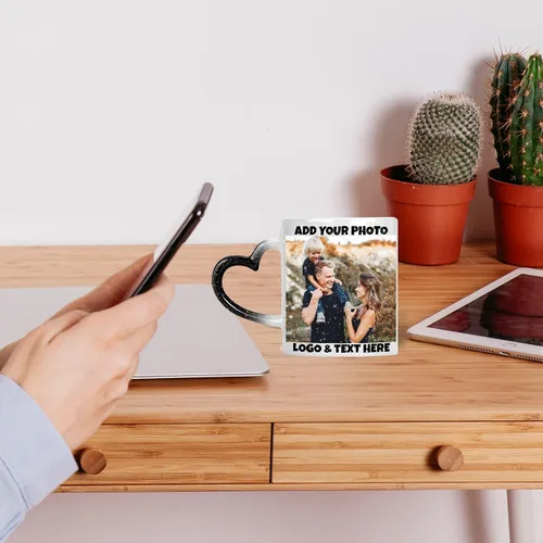 Vista 6 de Taza mágica personalizada, taza de café personalizada que cambia de color, taza de café de 11 onzas con sensible al calor, regalos personalizados