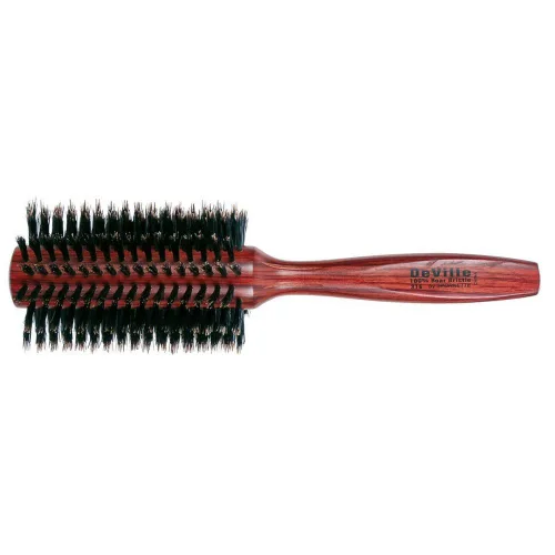 Vista 3 de Spornette Deville - Cepillo redondo de cerdas de jabalí de 1 1/2 pulgadas, para secar, peinar, rizar y añadir volumen al cabello más corto
