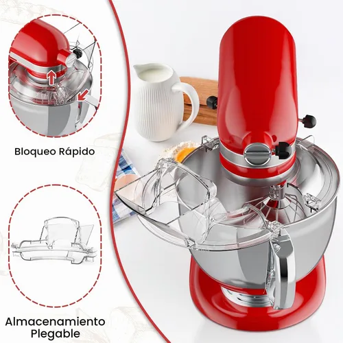 Vista 5 de HOZODO - Escudo de vertido para cuencos mezcladores KitchenAid de 4.5 a 5 cuartos de galón