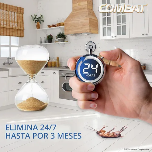 Vista 2 de Gel para matar cucarachas Combat Max para uso en interiores y exteriores, 1 jeringa, 60 gramos (paquete de 1)