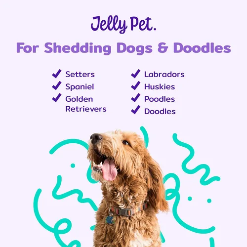 Vista 7 de JELLY PET Cepillo giratorio deslizante, la cabeza del cepillo se mueve, suave pin slicker, protege la piel, evita la irritación, el cepillado sin