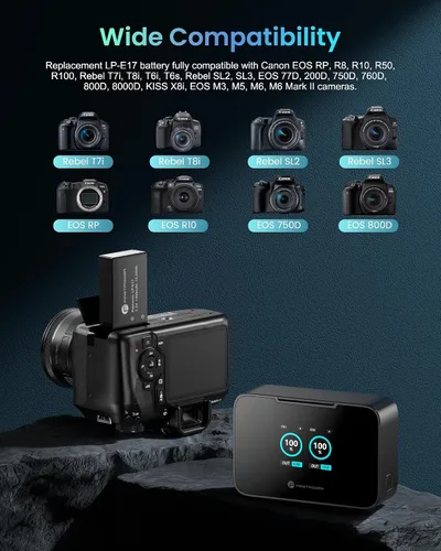 Vista 4 de FirstPower Batería LP-E17 y cargador rápido dual actualizado de 20 W para Canon EOS R100 R50 R10 R8 RP, Rebel T8i T7i T6i T6s SL2 SL3, Powershot V1
