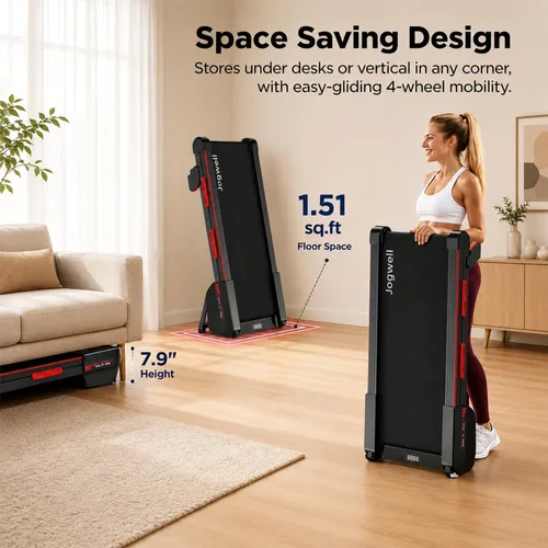 Vista 5 de Cinta de caminar con inclinación automática del 15%, caminadora para debajo del escritorio para oficina en casa, motor sin escobillas de 3.0 HP