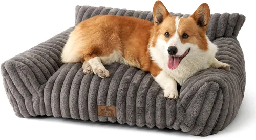 Vista 11 de COZY KISS Bonita cama para gatos con funda extraíble, sofá multifuncional de piel sintética de felpa para mascotas con manta, muebles ultra suaves